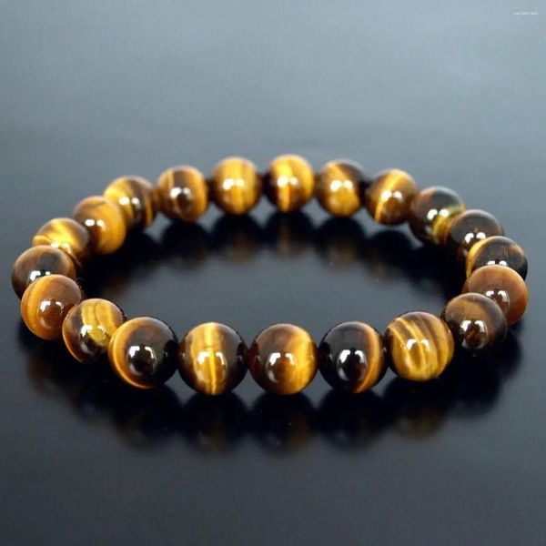 Strang Naturstein Tiger Auge Opal Grüne Pfauenperlen Armband Mode Anhänger Yoga Heilung Energie weiblicher männlicher Schmuck