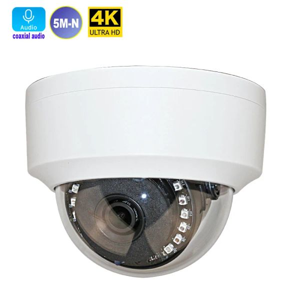 System Indoor Dome Koaxial Audio TVI Kamera Sound Full HD 1080p 5MP AHD CVI Analog IR Cut Nachtsicht CCTV -Überwachungskamera