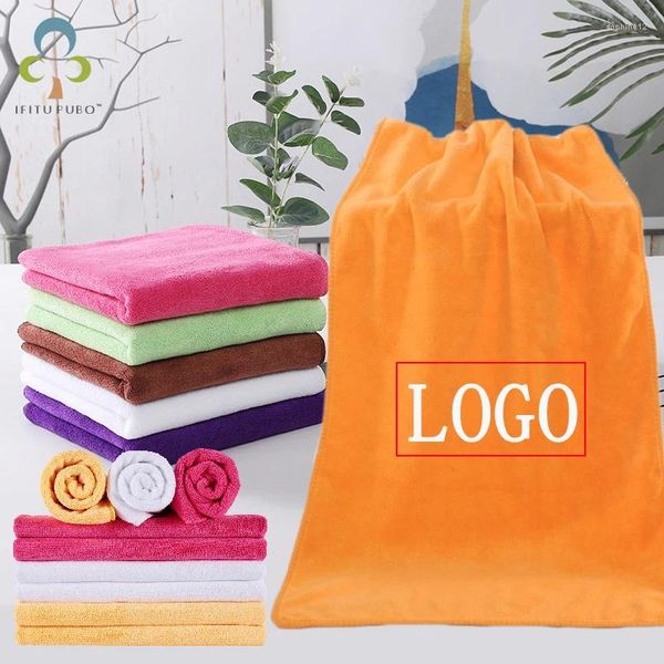 Handtuch Customized Text Logo Mikrofaser 400 g verdickt 14 30 Zoll Schönheitshop Dedizierte Custom Content Geschenkwerbung ZQQ