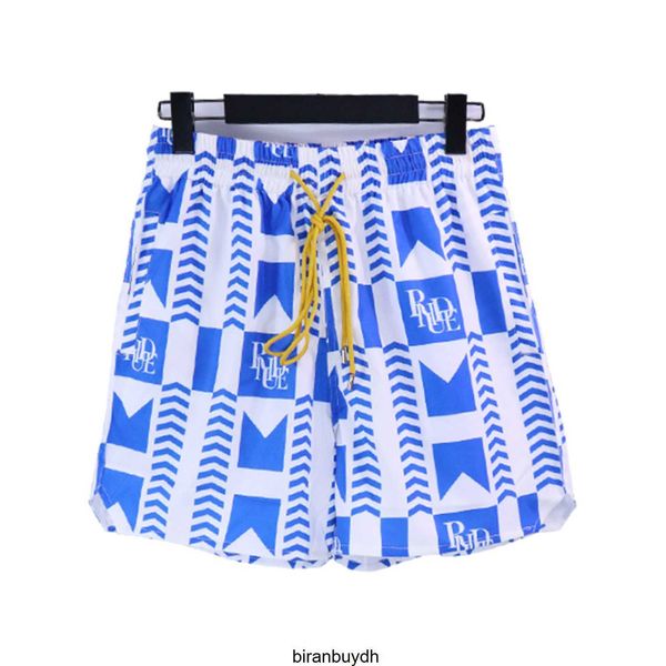 Florida Beach Shorts Rhude Spring/Summer New American High Street Fashion Brand Stampa personalizzato Mens Sports rilassato