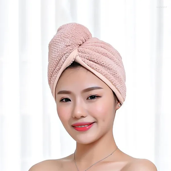 Asciugamano da donna asciutto tappo per capelli in moda microfibra bagno assorbente asciugatura a triangolo dono doccia da doccia lunghe testa ricci