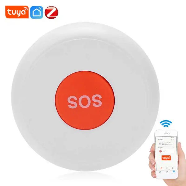 Alarm WiFi SOS Zigbee -Taste -Sensor älteres Alarmsystem mit Lanyard für Tuya Guest Room Hospital Controller Board