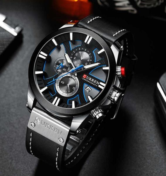 Nuovi uomini Curren Orologi Fashion Quartz Wrist Watches Men039s Military Waterproof Sports Orologio da appuntamento maschile da appuntamento Relogio Masculino 9175830