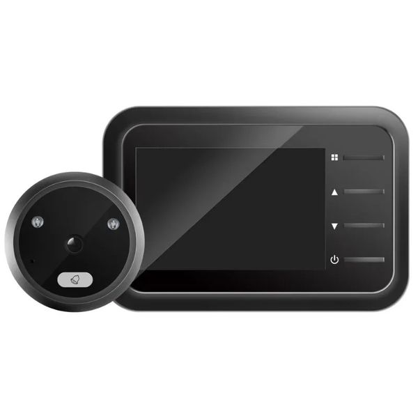 2024 2,4 polegadas LCD Video Peephole Doorbell Câmera Ir Night Vidion Videoe Porta de olho Bell Door da campainha Visual Smart Home Camera Outdoor Câmera 2.Para a campainha da visão noturna de IR