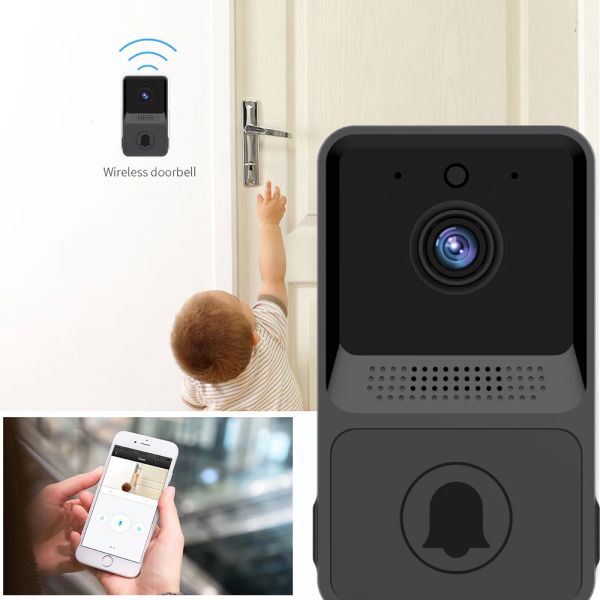 Türklingeln Smart Home WiFi Door Bell im Freien drahtlose Türklingeln Kamera CHIME TWOWAY AUDIO -Gegenstand Nachtsicht funktioniert mit Aiwit -Sicherheit