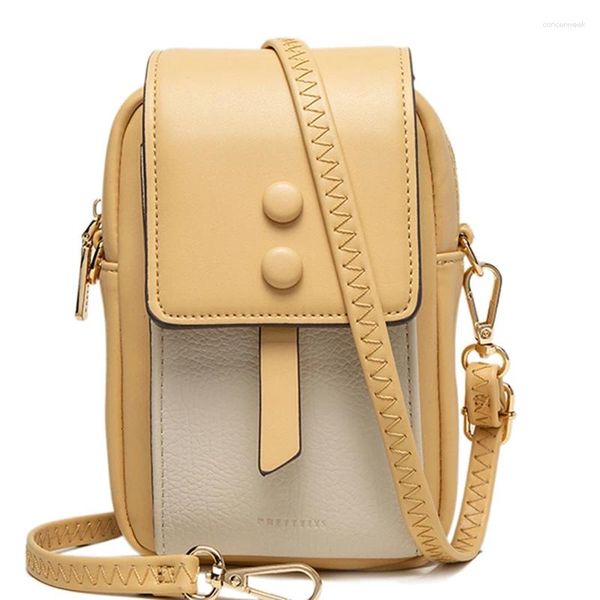 Umhängetaschen reine Farbschnalle Reißverschluss weibliche Einzelbeutel Mode Leder große Kapazität Ladies Wallet Casual Women Messenger