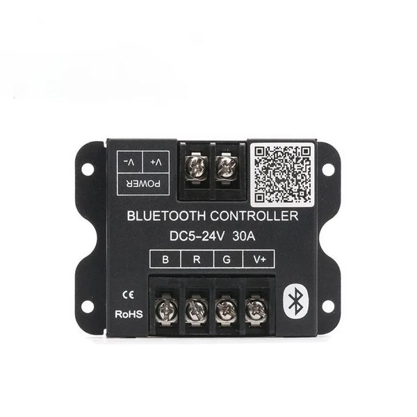 Мобильный телефон Android -приложение для iOS Bluetooth RGB Controller 30A 12V для светодиодной лампочки, беспроводной цвето