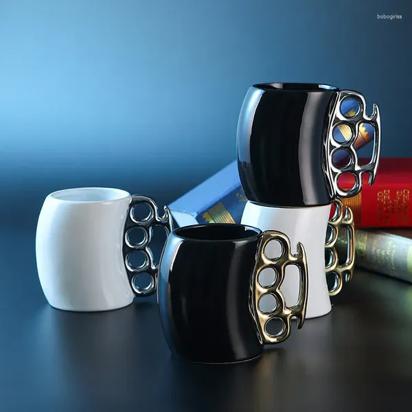 Кружки 400 мл креативного кольца кофейная чашка Керамический роман и интересный подарочный офис домашний молочный сок