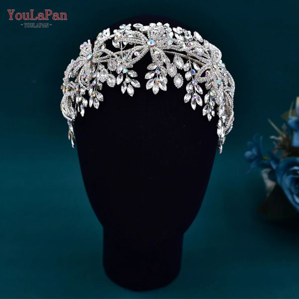 Schmuck yoellapan Wunderschöne Brautstirnband Blume Kopfschmuck Frauen Kopfstücke Grad Mädchen Hochzeit Haarzubehör Stirnband HP395