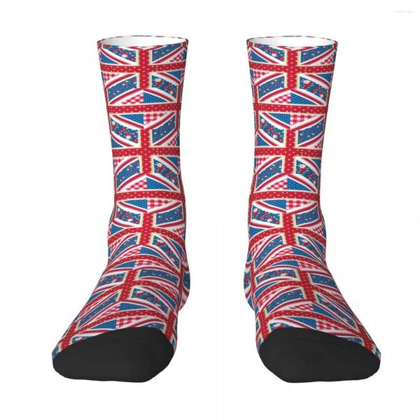 Calzini maschili shabby chic union jack national bandiera maschio maschile donne inverno calze hip hop