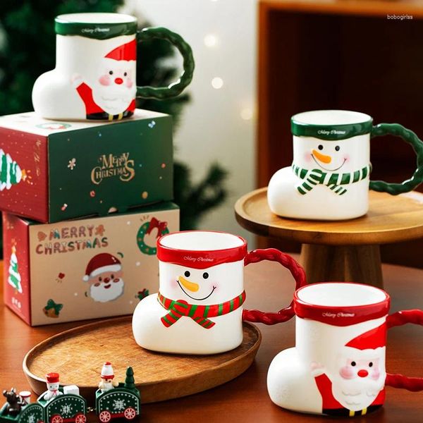 Кружки рождественские чулки керамические подарки дарить домашние чашки офисные подарки вода