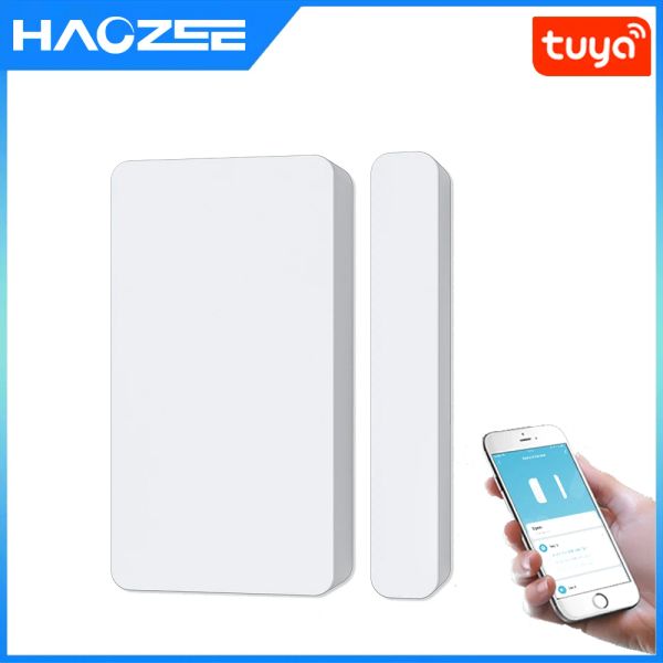 Детектор Tuya Smart Zigbee Door The Window Destince Датчик контакт Смарт -Дом беспроводные дверные дверцы открыть/закрыть приложение удаленная тревога