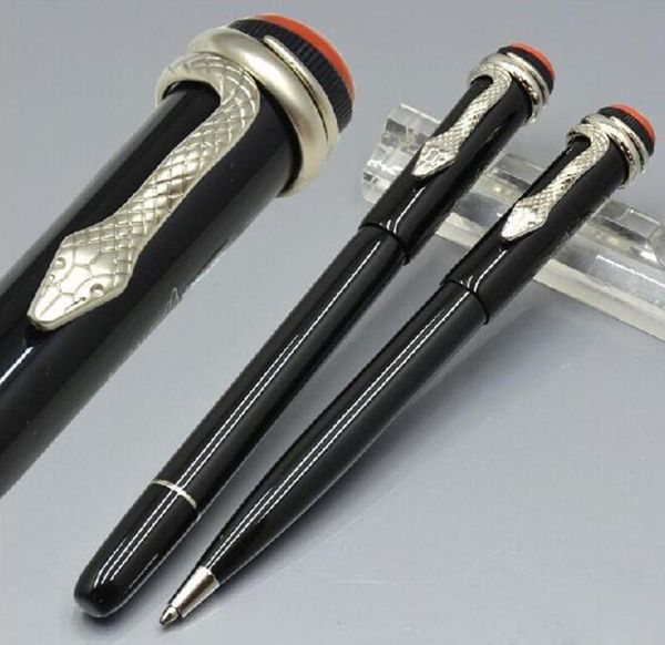 Berühmte Pens Heritage -Serie Red Classic Black Harz Special Edition Roller Ball Stift mit einzigartigem Schlangenclip7229323