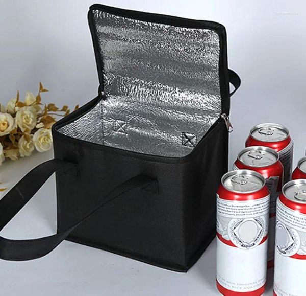 Sacos de armazenamento Bolsa de refrigerador dobrável para piquenique de piquenique portátil Picnic pacote de suco de suco térmico Diratória portadora