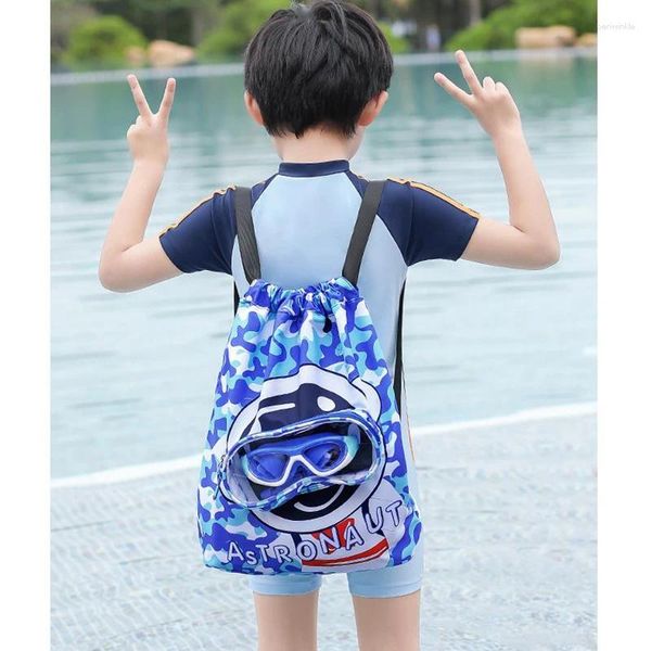 Stume di stoccaggio per bambini Borsa per bambini Separazione bagnata e asciutta impermeabile Backpack femminile da donna Backpack Outdoor Travel Fitness Beach