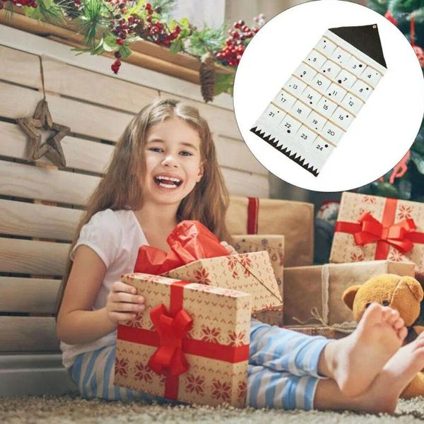 Caixas de armazenamento Caixa de natal calendário de advento Montado com a parede Organizador Brinquedos de bolsa Hang Bag Sundries pendurados jóias q0a1