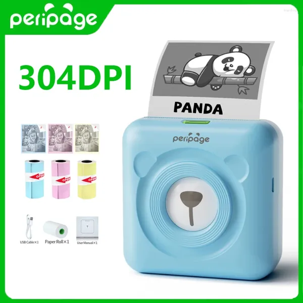 Перипаж 3044DPI A6 Mini Portable Label PO Pocket Printer Термические самоклеящиеся этикетки для производителя наклеек на мобильных телефонах