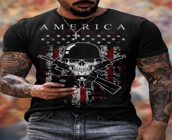 Yıldız Deseni 3D Baskılı Tshirt Görsel Etki Partisi Gömlek Punk Gotik Yuvarlak Boyun Yüksek Kişilik Amerikan Kas Tarzı Kısa Kollu 6338920