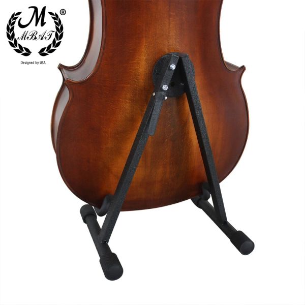 Monopods m mbat violo de violoncelo dobrável preto suporte de string strum acessórios