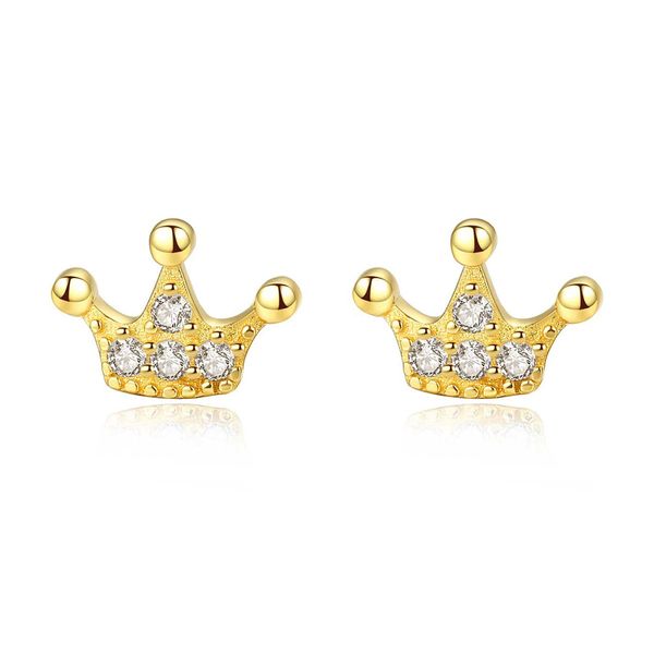 Серьги Hot Crown Stud S925 Серебряные серебряные серебряные серебряные серьги из 18 тыс.