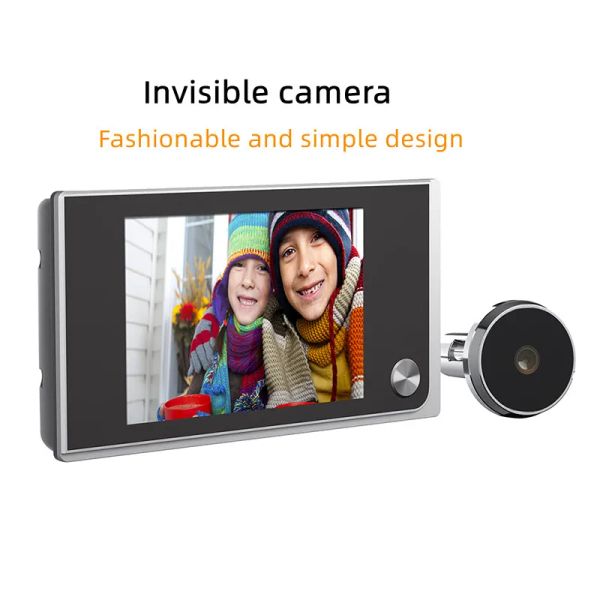 Campainha de campainha de videocolas peephole wireless campainha noturna visualizador de porta digital Visualizador visual Monitoramento Visual Câmera de olho de gato eletrônico Câmera de 3,5 polegadas LCD