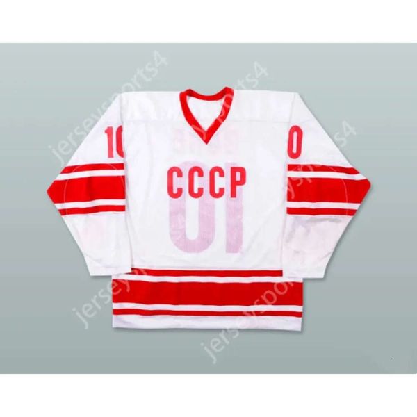 GDSIR Custom Pavel Bure 10 CCCP Белый хоккейный майка Новый верхний ED S-M-L-XL-XXL-3XL-4XL-5XL-6XL