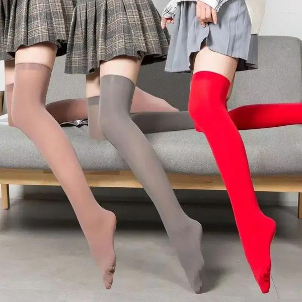 Frauen Socken Kawaii weibliche Süßigkeiten Farbstrümpfe Velvet JK Girls über Knie High Tube Sock niedliche Schüler tragen Strumpfhosen Oberschenkel Long