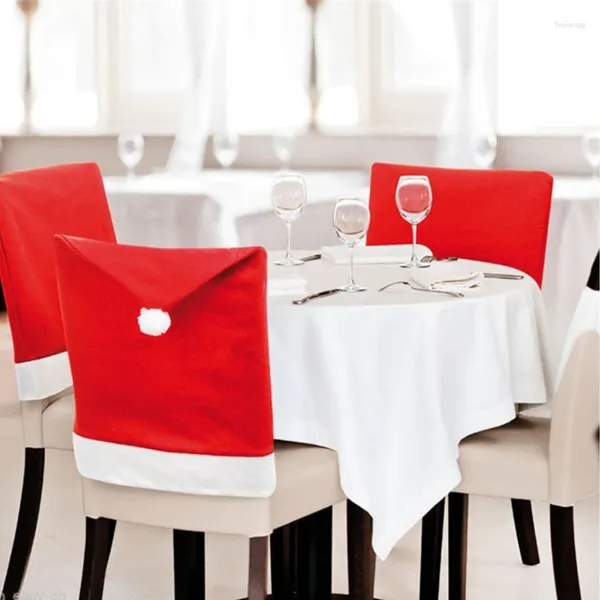 Cuscino natalizio Babbo Natale Clausola Red Hat Coperture posteriori Cover tavolo da pranzo Regalo per feste