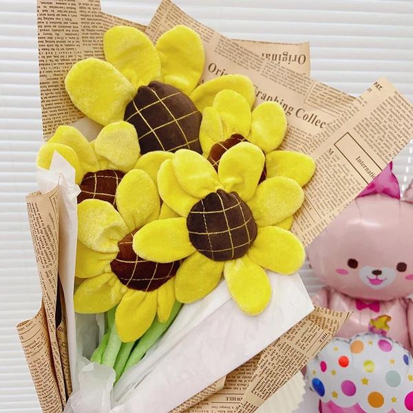 Flores decorativas Sunflower Faux Plush Flow