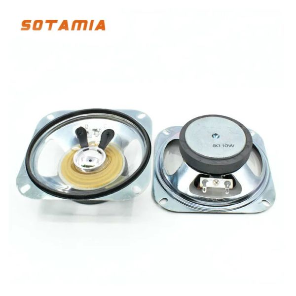 Динамики Sotamia 2pcs 4 -дюймовый мини -портативный динамик DIY Altavoces 8 Ом 10 Вт Домашний театр Прозрачный водонепроницаемый динамик