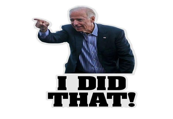 Joe Biden Funny Sticker Я сделал это автомобильные наклейки водонепроницаемые для мотоциклета для ноутбука мотоциклетно