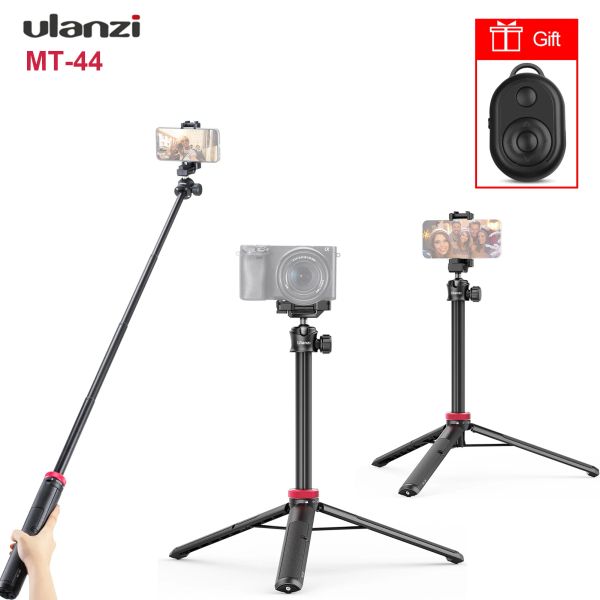 Monopoden Ulanzi MT44 Extend Tripod Stand Selfie Stick mit 360 ° Rotatable Ball Head für Smartphone -Kamera Vlog Live -Streaming Video Reco