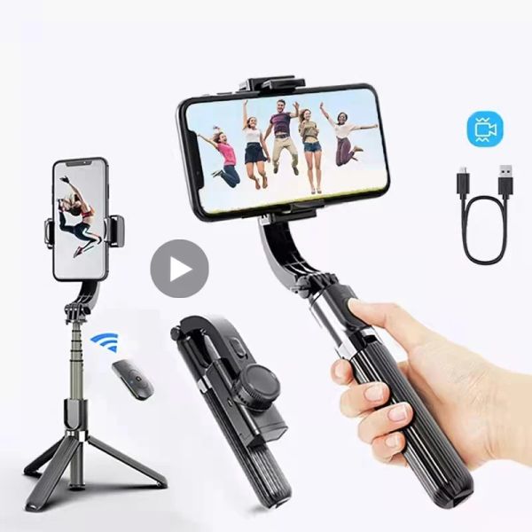 Monopods Tripod Gimbal estabilizador para iPhone Android Phone Celular Câmera de celular Câmera de celular smartphone Selfie stick ginbal pau