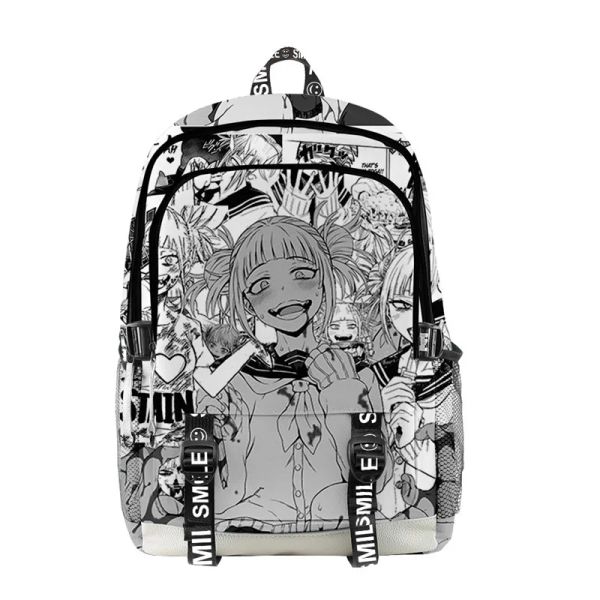 Taschen meine Helden Akademia 6 Schul -Rucksack Anime Mha Backpacks Mädchen Jungen Cartoon 3D Print Schoolbag Teenage Bookbag Reisetaschen Mochila