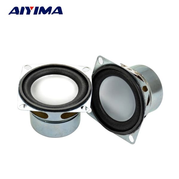 Hoparlörler Aiyima 2pcs Ses hoparlörleri 2inch 4 ohm 5W kare tweeters hoparlör 52mm gümüş pot alt dış kabarcık kenar hoparlörler