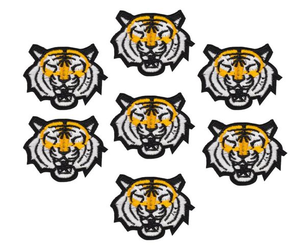 10 PCs Tigre Patches Clenge Animal para roupas de ferro bordado em ferro Applique Iron Sew On Patches Costoms Acessórios para Clothes9967057