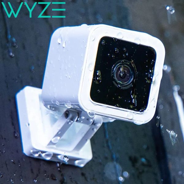 Monitora Wyze Cam v3 câmera de segurança interna/externa inteligente com 1080p HD Color Night Vision 2way Audio, trabalha com Alexa Google Assistant