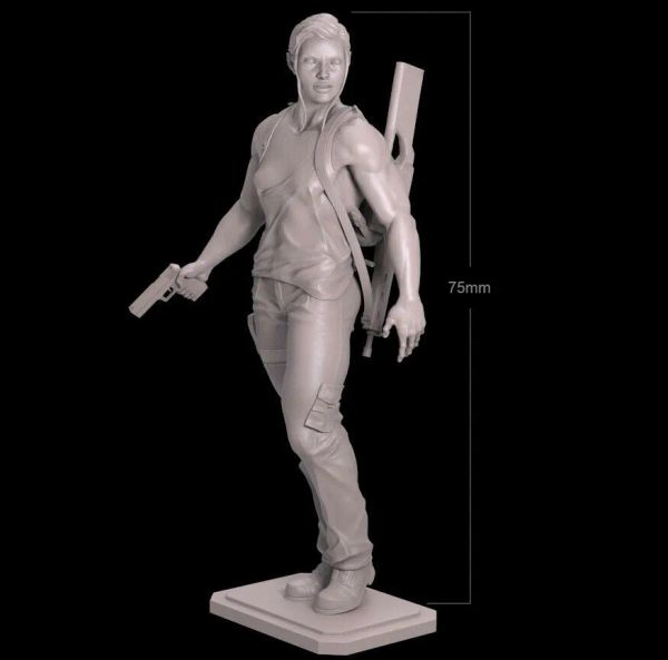 Drucker 1/24 75mm 1/18 100mm Spiel Rollenspiel Schießmädchen 3D Print Harzmodell Figur RW070