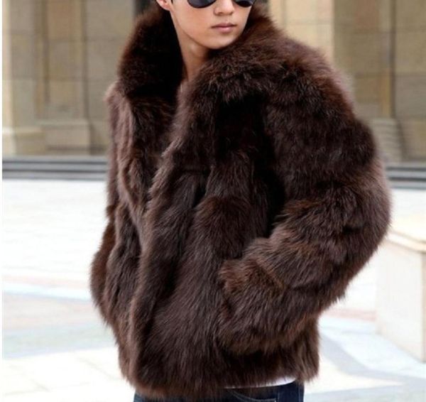 Casaco de pele de qualidade para homens inverno engrossar quente estilo curto fora casaco de pele casaco de pele macia sobretola de peles preto branco top9203523