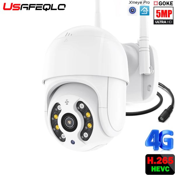 Câmera IP da Câmbio IP da Câmeras 4G 4G PTZ 1080P 3MP 5MP HD WIFI sem fio Segurança ao ar livre Câmera CCTV P2P ONVIF