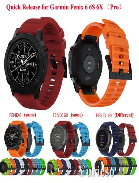 26 22 22 20mm Canda di guardia per Garmin Fenix 5x 5 5s più 3 3 ore Forerunner 935 Watch Quick Release Silicone Easy Fit Band Band Cint FA7045962