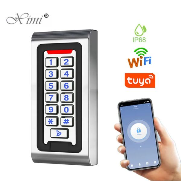 Комплекты Новый водонепроницаемый приложение Wi -Fi Tuya Smart Door Lock RFID -карта Контроллер доступа к доступу S601 Металлическая клавиатура автономная система управления доступа дверей