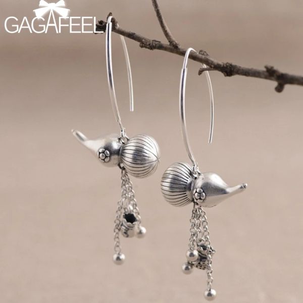 Brincos Gagafeel Real 925 Sterling Silver Silver Gourba Tansel Brincos generosos para mulheres artesia étnica jóias finas