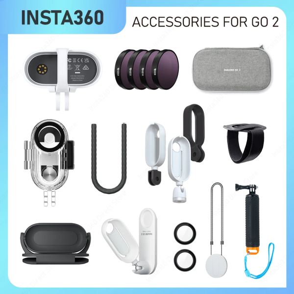 Monopods Insta360 Go 2 Accessoires (Magnetanhänger/Pivot Stand/Mount -Adapter Bundle/Carry Case/Invisible Selfie Stick/Purpose Tripod)