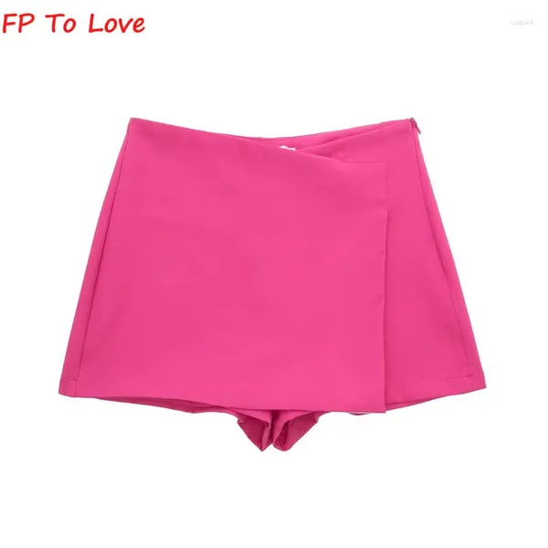 Saias rosa Purple Mini Culottes Shorts Street Parece colorido