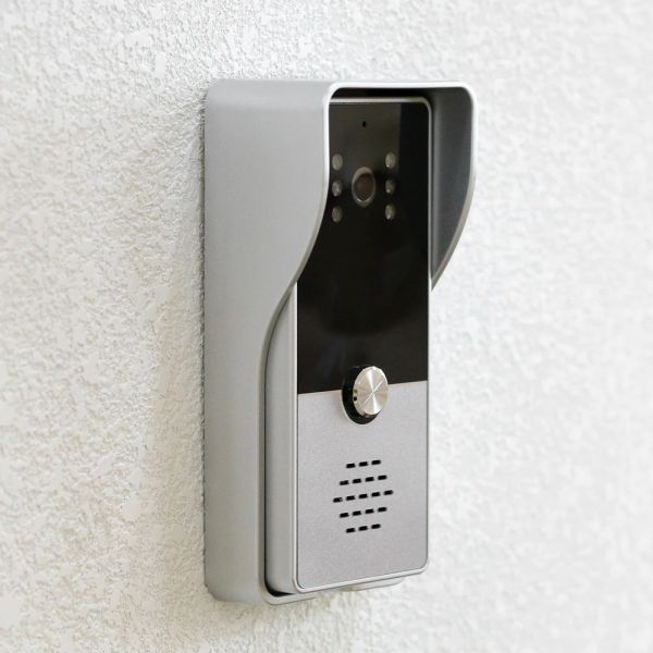 Telefone Video Intercom Doorbell Câmera 1000tvl Porta de campainha externa LED Painel de chamada noturna para a porta de vídeo Sistema de telefone da porta de vídeo