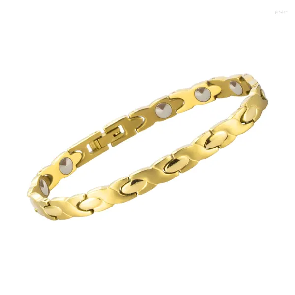 Bracelets de charme befoshinn 2024 jóias de moda para mulheres titânio puro com 99.9998% de gemonium contas de gemonium health italiano pulseira italiana