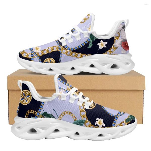 Scarpe casual istantarts European Retro Royal Gold Pattern Color Fashion Women's Running Lightweigh