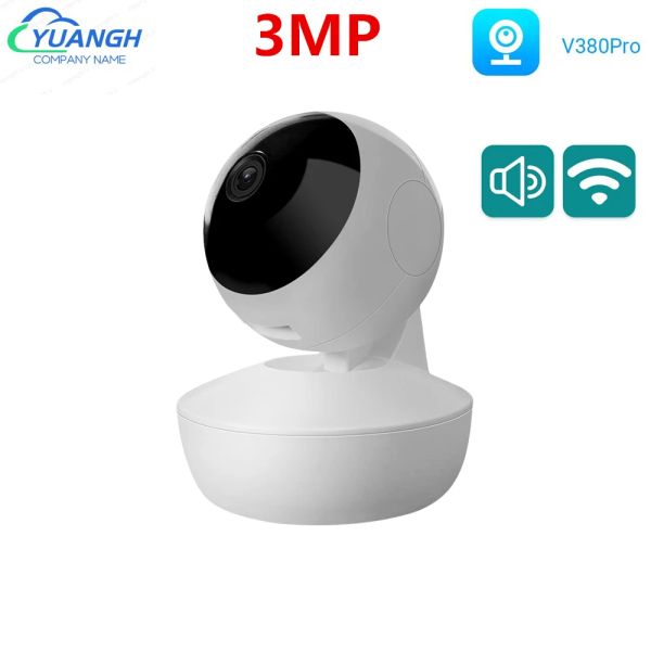 Telecamere 3MP V380 Pro Home Camera WiFi Protezione per sicurezza interna due modi Mini telecamera wireless CCTV audio