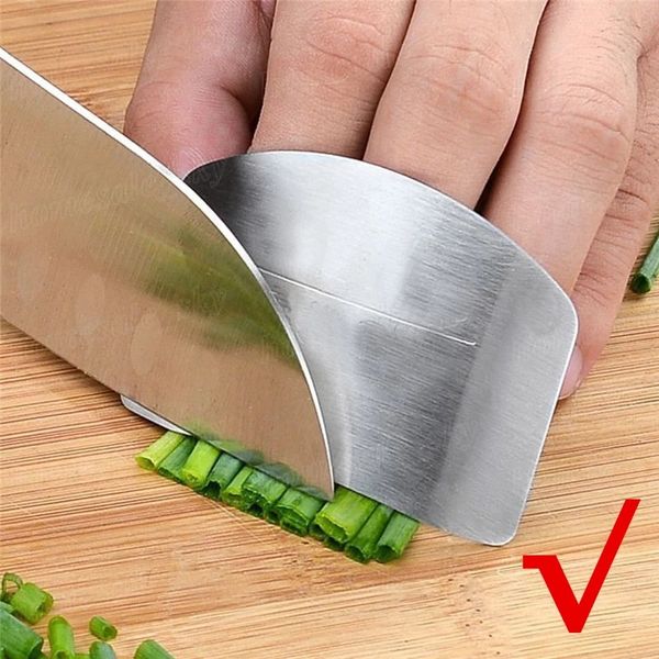 Protetores dos dedos dos dedos Corte de dedo de aço inoxidável Mão de corte Proteja a faca, use ferramentas criativas de produtos de cozinha criativa
